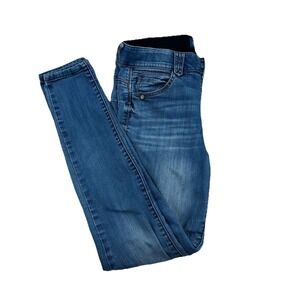 Democracy Ab Solution Jeans Womens 4 Blue Distressed Skinny Fit Stretch Waist